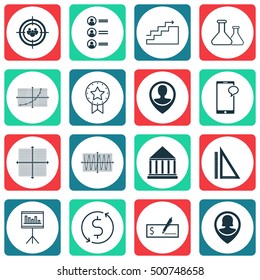 Set Of 16 Universal Editable Icons For Human Resources, Airport And Statistics Topics. Includes Icons Such As Focus Group, Growth, Money Trasnfer And More.