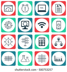 Set Of 16 Universal Editable Icons For Human Resources, Project Management And Computer Hardware Topics. Includes Icons Such As Time Management, Call Duration, Opportunity And More.