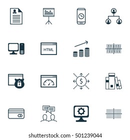 Set Of 16 Universal Editable Icons For Marketing, Advertising And Human Resources Topics. Includes Icons Such As Tree Structure, Square Diagram, Security And More.