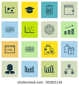 Set Of 16 Universal Editable Icons For Hr, Project Management And Human Resources Topics. Includes Icons Such As Innovation, Calculation, Shopping And More.