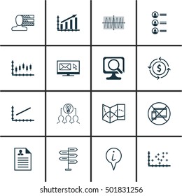 Set Of 16 Universal Editable Icons For Computer Hardware, Hr And Transportation Topics. Includes Icons Such As Collaborative Solution, Curriculum Vitae, Money Recycle And More.