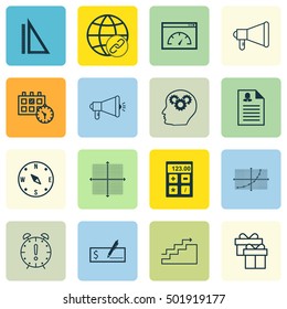 Set Of 16 Universal Editable Icons For Human Resources, Airport And Traveling Topics. Includes Icons Such As Female Application, Loading Speed, Appointment And More.