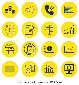 Set Of 16 Universal Editable Icons For School, Hr And SEO Topics. Includes Icons Such As Opportunity, Connectivity, Square Diagram And More.