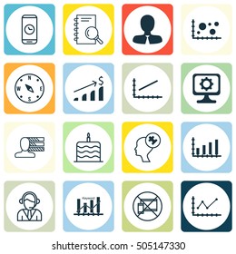 Set Of 16 Universal Editable Icons. Can Be Used For Web, Mobile And App Design. Includes Icons Such As Personal Skills, Successful Investment, Analysis And More.