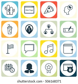 Set Of 16 Universal Editable Icons. Can Be Used For Web, Mobile And App Design. Includes Icons Such As Cacti, Pin, Bank Payment And More.
