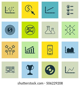 Set Of 16 Universal Editable Icons. Can Be Used For Web, Mobile And App Design. Includes Icons Such As Blank Cd, Tournament, Job Applicants And More.