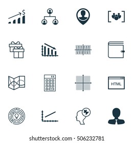 Set Of 16 Universal Editable Icons. Can Be Used For Web, Mobile And App Design. Includes Icons Such As Successful Investment, Questionnaire, Wallet And More.