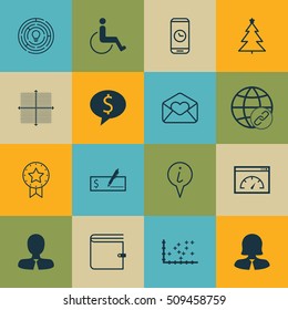 Set Of 16 Universal Editable Icons. Can Be Used For Web, Mobile And App Design. Includes Icons Such As Innovation, Call Duration, Business Woman And More.