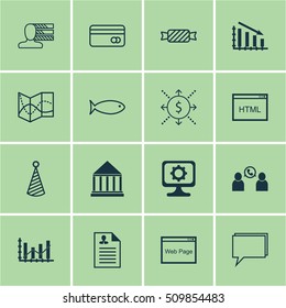 Set Of 16 Universal Editable Icons. Can Be Used For Web, Mobile And App Design. Includes Icons Such As Personal Skills, Raise Diagram, Sweet And More.