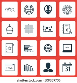 Set Of 16 Universal Editable Icons. Can Be Used For Web, Mobile And App Design. Includes Icons Such As Digital Media, Comparison, Innovation And More.