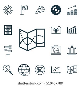 Set Of 16 Universal Editable Icons. Can Be Used For Web, Mobile And App Design. Includes Icons Such As Wax, Board, PPC And More.