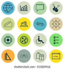 Set Of 16 Universal Editable Icons. Can Be Used For Web, Mobile And App Design. Includes Icons Such As Pizza Meal, Coaching, Credit Card And More.