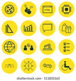 Set Of 16 Universal Editable Icons. Can Be Used For Web, Mobile And App Design. Includes Icons Such As Credit Card, Shopping, Pizza Meal And More.