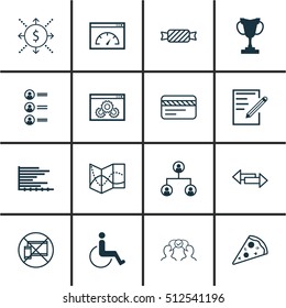 Set Of 16 Universal Editable Icons. Can Be Used For Web, Mobile And App Design. Includes Icons Such As Forbidden Mobile, Crossroad, Loading Speed And More.