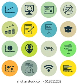 Set Of 16 Universal Editable Icons. Can Be Used For Web, Mobile And App Design. Includes Icons Such As Coins Growth, Comparison, Opportunity And More.