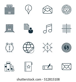 Set Of 16 Universal Editable Icons. Can Be Used For Web, Mobile And App Design. Includes Icons Such As Innovation, Time Management, Airport Construction And More.
