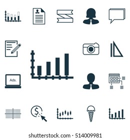 Set Of 16 Universal Editable Icons. Can Be Used For Web, Mobile And App Design. Includes Icons Such As Frozen Food, Schedule, Paper And More.