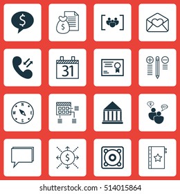 Set Of 16 Universal Editable Icons. Can Be Used For Web, Mobile And App Design. Includes Icons Such As Cellular Data, Warranty, Date And More.