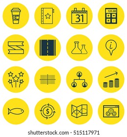 Set Of 16 Universal Editable Icons. Can Be Used For Web, Mobile And App Design. Includes Icons Such As Website Performance, Photo Camera, Square Diagram And More.