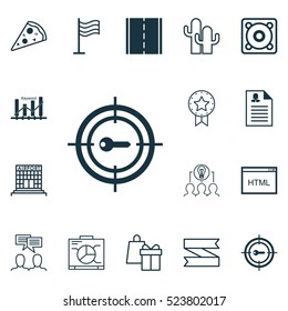 Set Of 16 Universal Editable Icons. Can Be Used For Web, Mobile And App Design. Includes Elements Such As Discussion, Female Application, Music And More.
