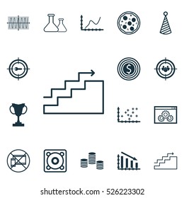 Set Of 16 Universal Editable Icons. Can Be Used For Web, Mobile And App Design. Includes Elements Such As Music, Pizza Meal, Focus Group And More.