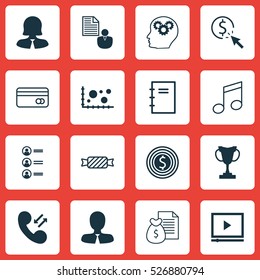 Set Of 16 Universal Editable Icons. Can Be Used For Web, Mobile And App Design. Includes Elements Such As Manager, Comparison, PPC And More.