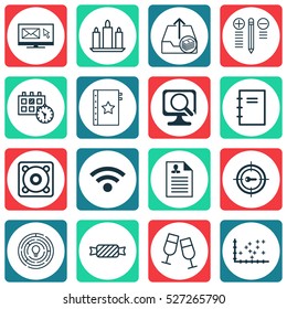 Set Of 16 Universal Editable Icons. Can Be Used For Web, Mobile And App Design. Includes Elements Such As Keyword Marketing, Innovation, Decision Making And More.