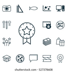 Set Of 16 Universal Editable Icons. Can Be Used For Web, Mobile And App Design. Includes Elements Such As Comparison, Dollar Salary, Fishing And More.