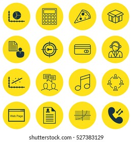 Set Of 16 Universal Editable Icons. Can Be Used For Web, Mobile And App Design. Includes Elements Such As Report, Female Application, Plastic Card And More.