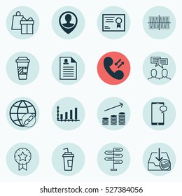 Set Of 16 Universal Editable Icons. Can Be Used For Web, Mobile And App Design. Includes Elements Such As Paid Download, Messaging, Female Application And More.