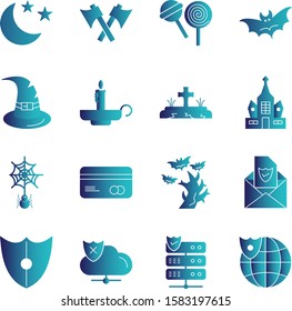  Set Of 16 Universal Icons For Mobile Application and websites

