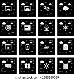 Set of 16 Universal Pixel Perfect Icons for your project
