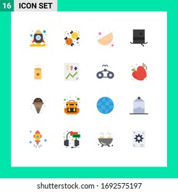 Set of 16 Vector Flat Colors on Grid for data; china; matrhri; candle; hipster Editable Pack of Creative Vector Design Elements
