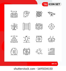 Set of 16 Vector Outlines on Grid for zoom; space; mind; astronomy; yarn Editable Vector Design Elements