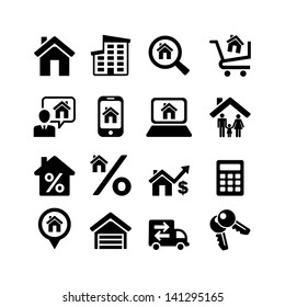 Set 16 web icons. Real Estate