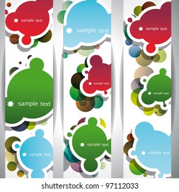 Set of the 160x600 abstract banners.