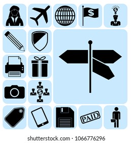  Set of 17 business high quality symbols. Collection. Amazing desing. Vector Illustration.