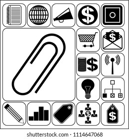 Set of 17 business high quality icons. Collection. Amazing desing. Vector Illustration.
