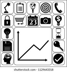 Set of 17 business high quality icons. Collection. Detailed design. Vector Illustration.