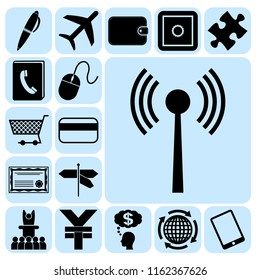 Set of 17 business high quality icons or symbols. Collection. Amazing desing. Vector Illustration.