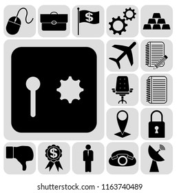 Set of 17 business high quality icons. Collection. Amazing desing. Vector Illustration.