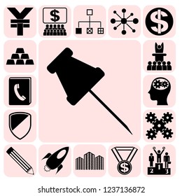 Set of 17 business high quality symbols. Collection. Amazing desing. Vector Illustration.
