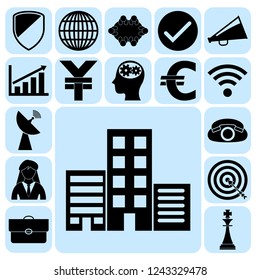 Set of 17 business high quality symbols. Collection. Amazing desing. Vector Illustration.