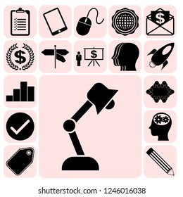 Set of 17 business high quality icons. Collection. Detailed design. Vector Illustration.