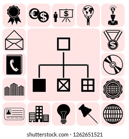 Set of 17 business high quality icons. Collection. Amazing desing. Vector Illustration.