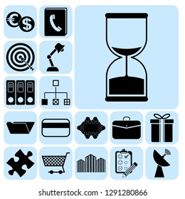 Set of 17 business high quality icons. Collection. Amazing desing. Vector Illustration.
