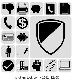 Set of 17 business high quality icons. Collection. Amazing desing. Vector Illustration.