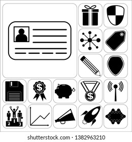 Set of 17 business high quality icons. Collection. Amazing desing. Vector Illustration.