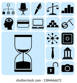 Set of 17 business high quality symbols. Collection. Amazing desing. Vector Illustration.