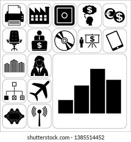 Set of 17 business high quality symbols. Collection. Amazing desing. Vector Illustration.